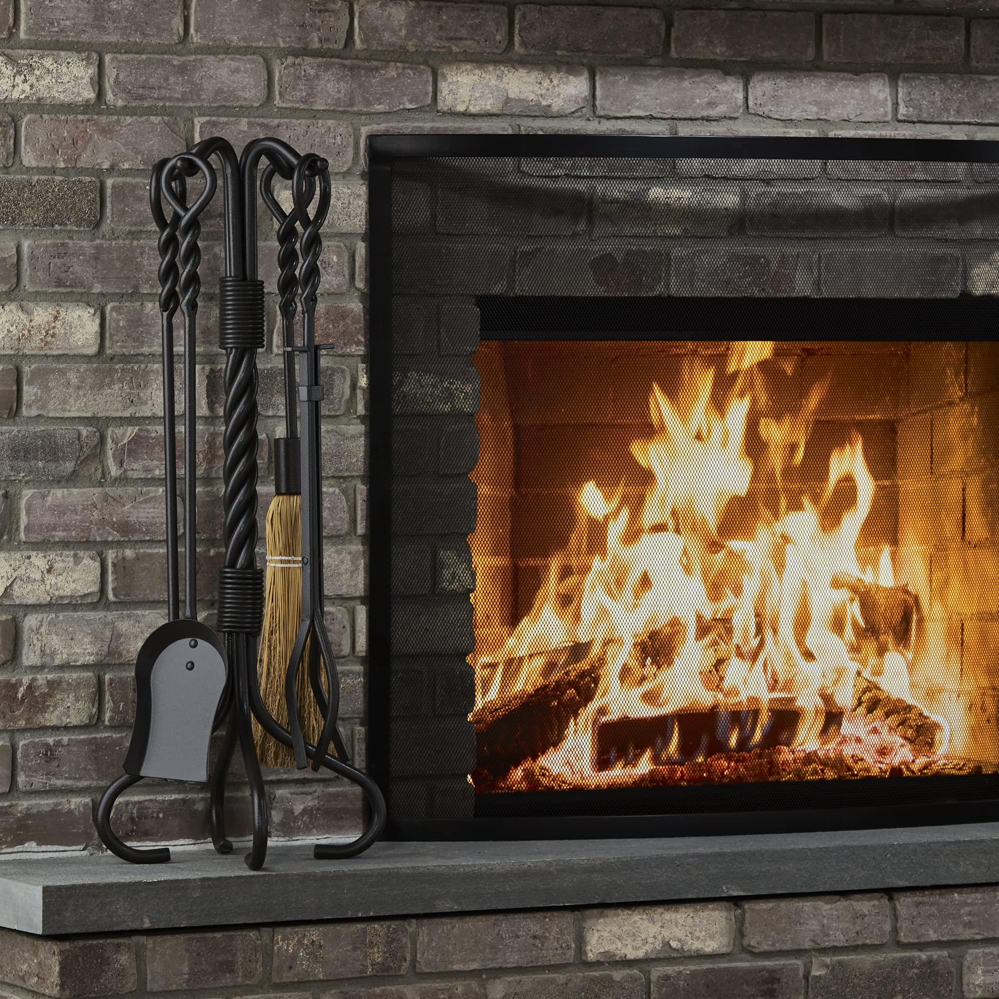 5-Piece Iron Fireplace Tool Set