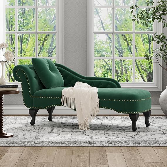 Navy Velvet Chaise Lounge