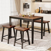 Counter Height Dining Table Set for 4 with Bench