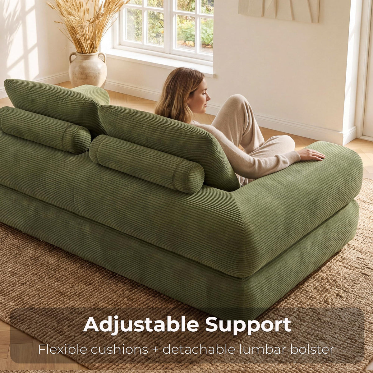 Corduroy Convertible Sleeper Sofa
