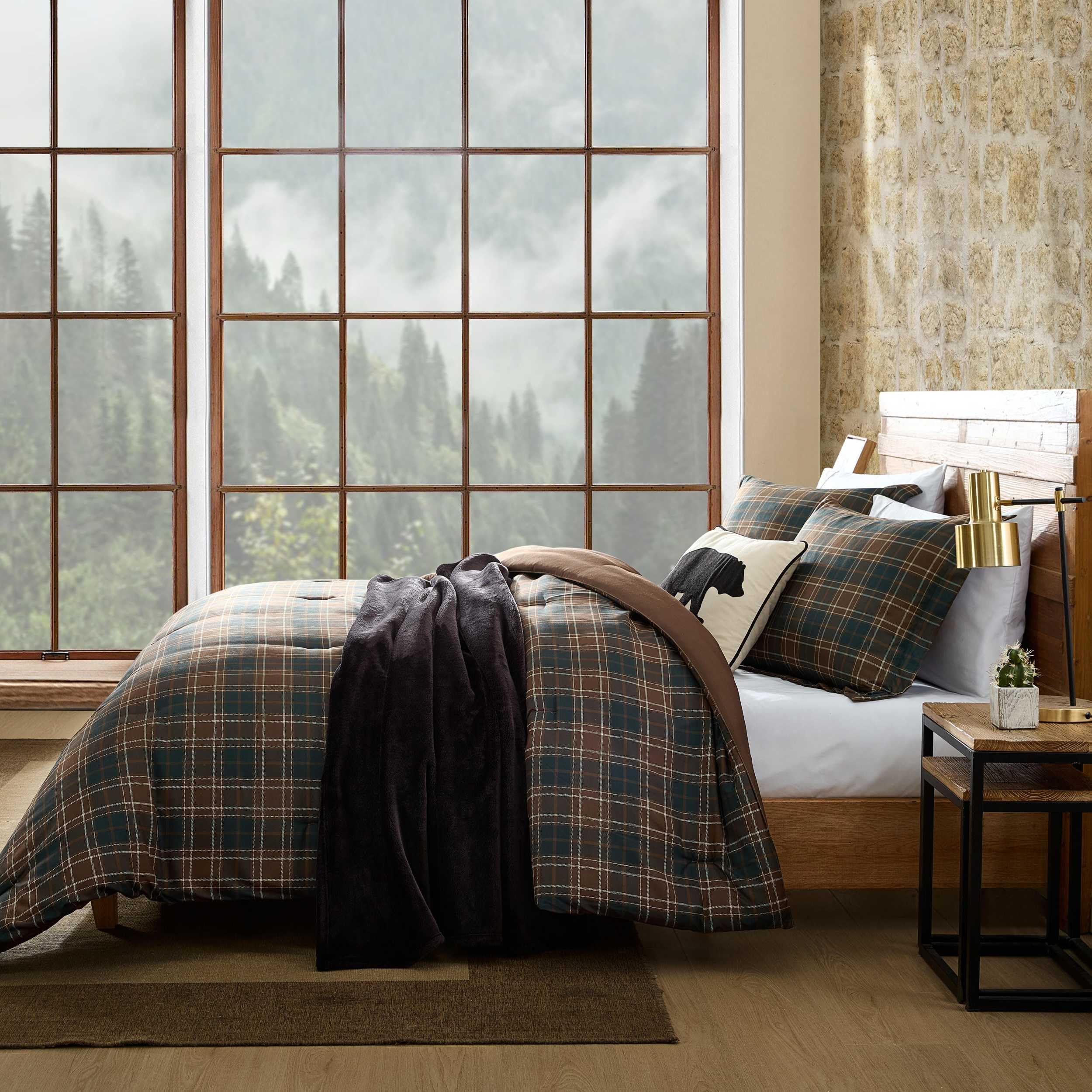 Plaid Comforter Set with Matching Shams