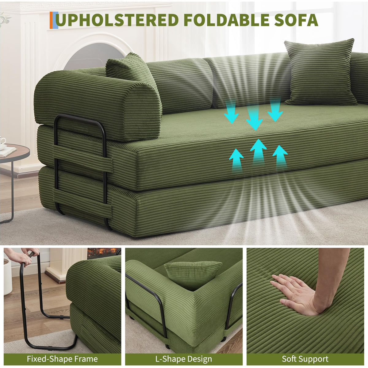 Corduroy Convertible Futon Sofa Bed