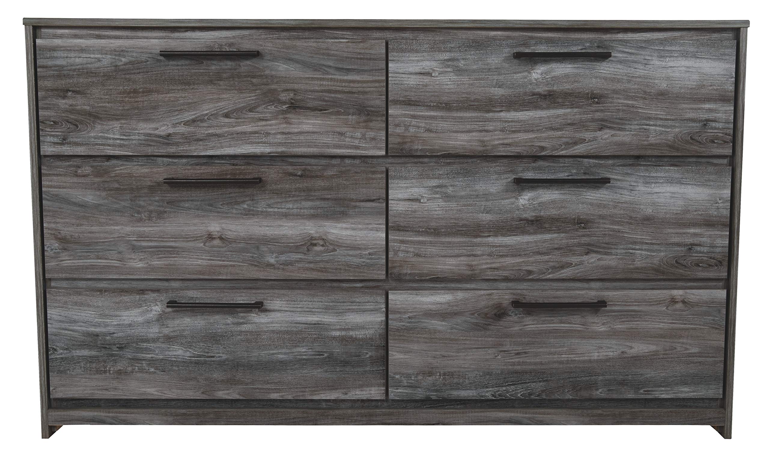 Signature Design by Ashley Baystorm Rustic Coastal 6 Drawer Dresser, Smoky Gray