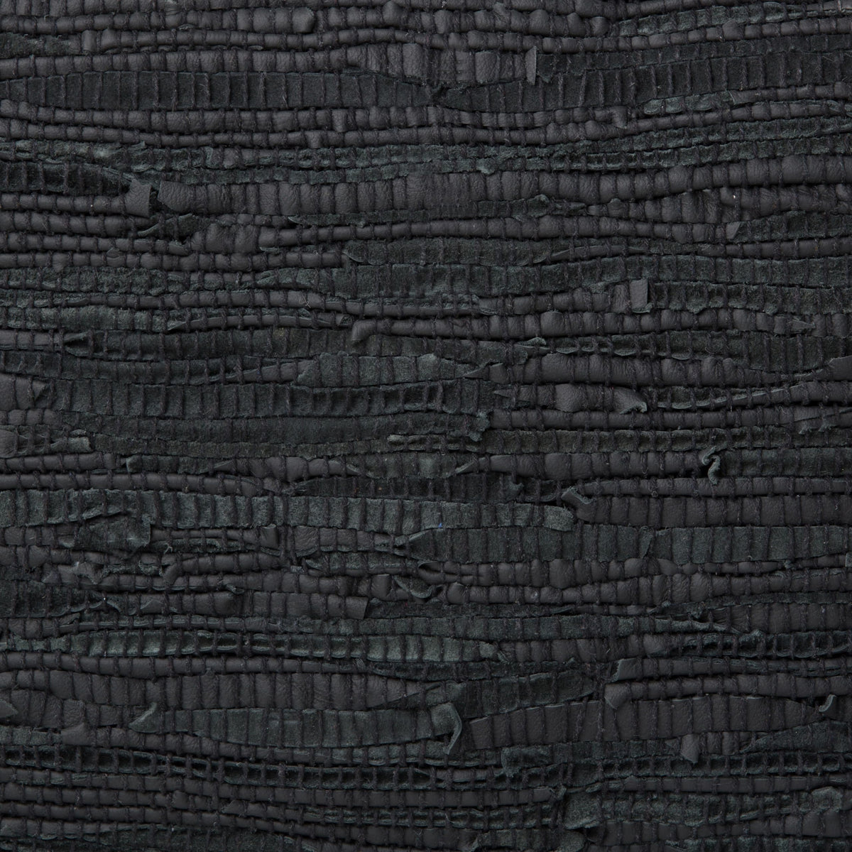 Square Leather Pouf
