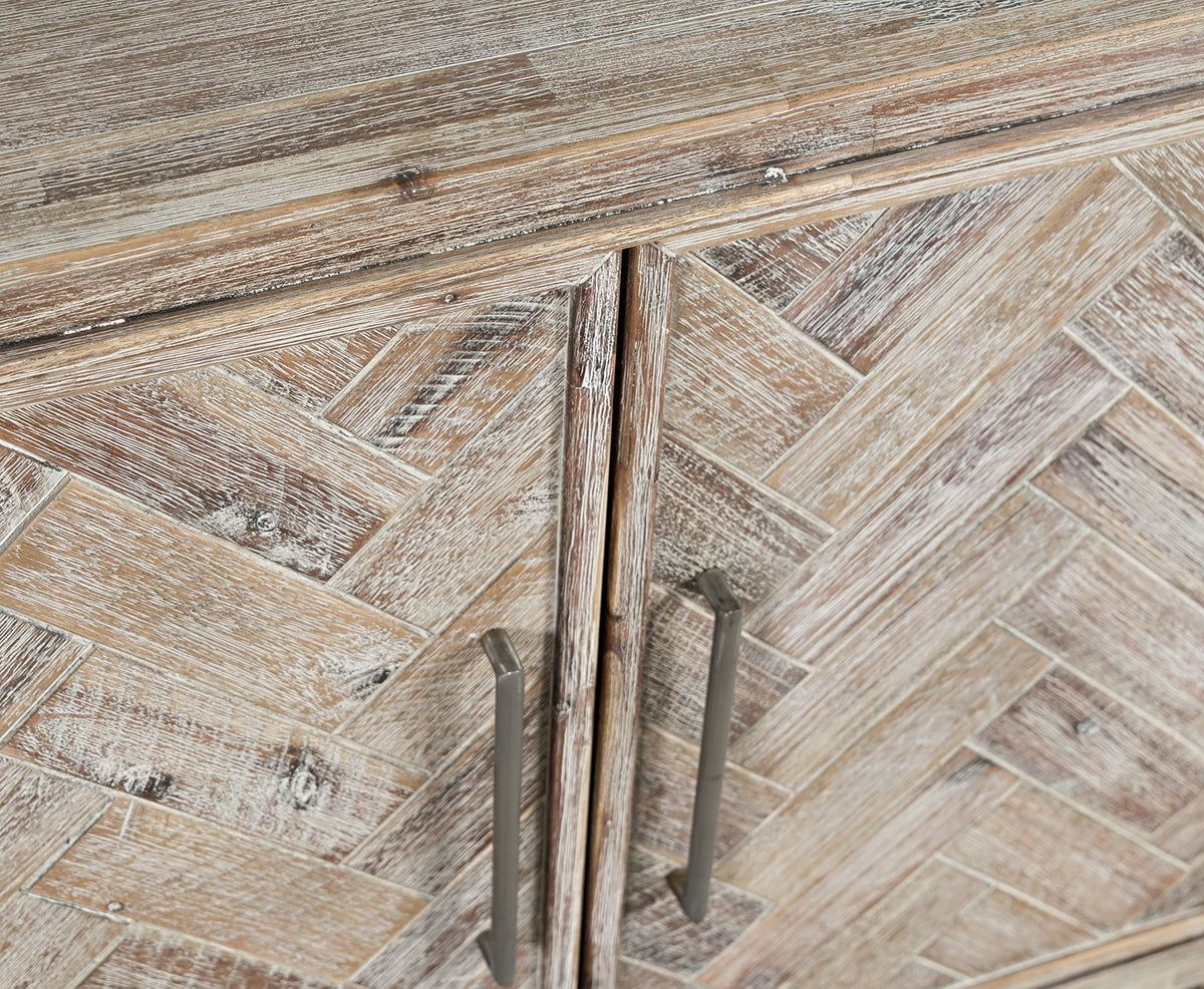 Gray Two-Door Accent Chest