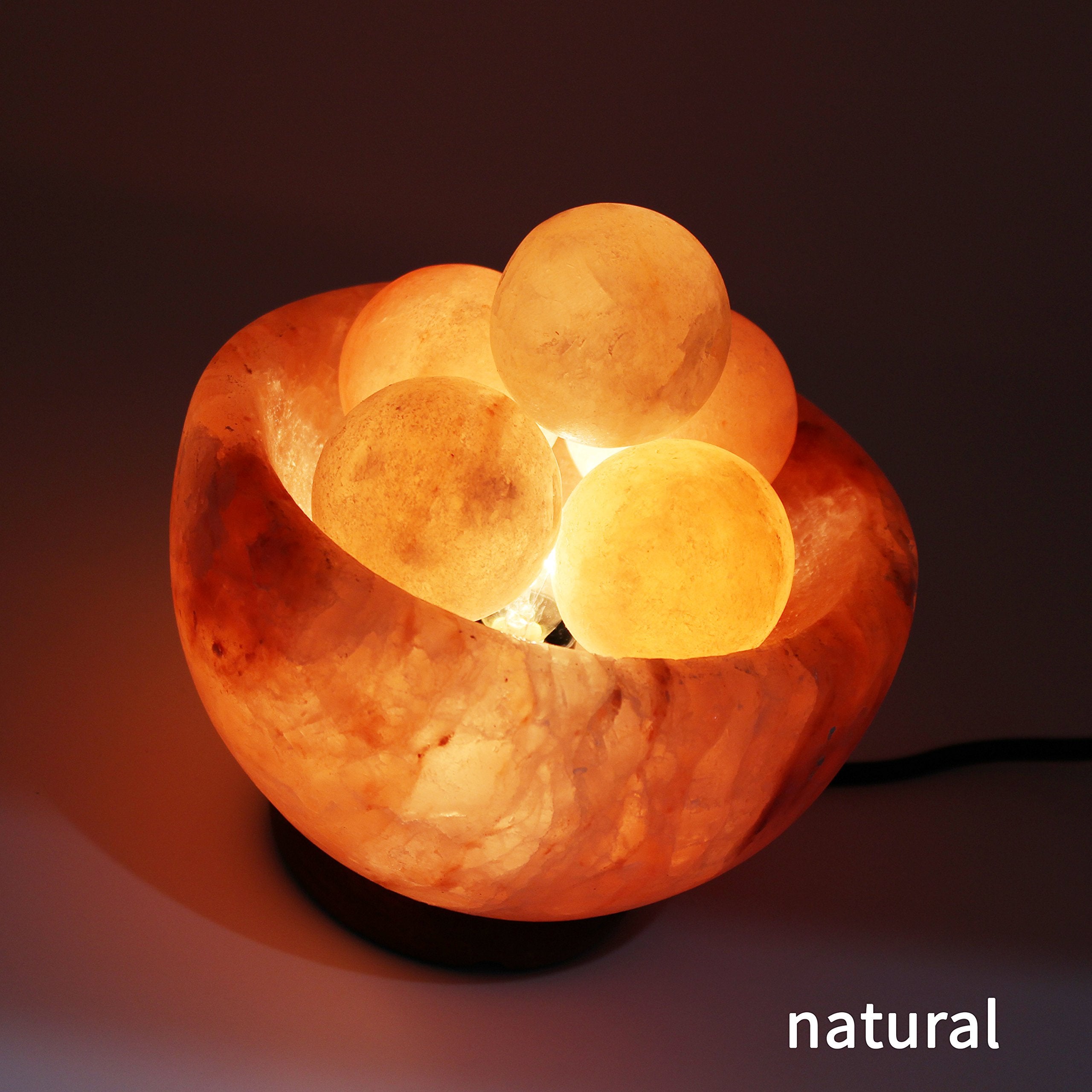 Himalayan Salt Lamp Bowl with 6 Massage Balls