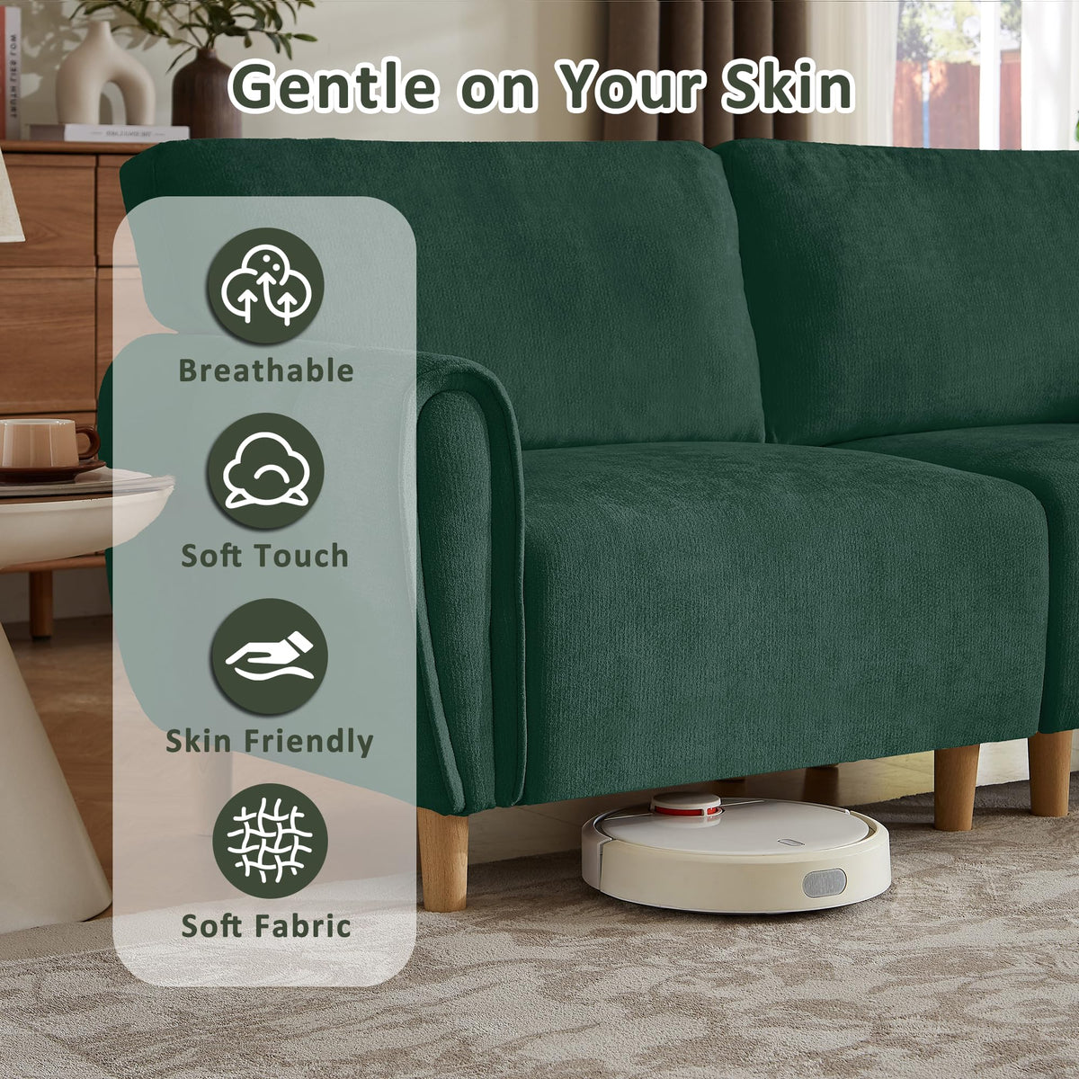 Chenille Loveseat Sofa