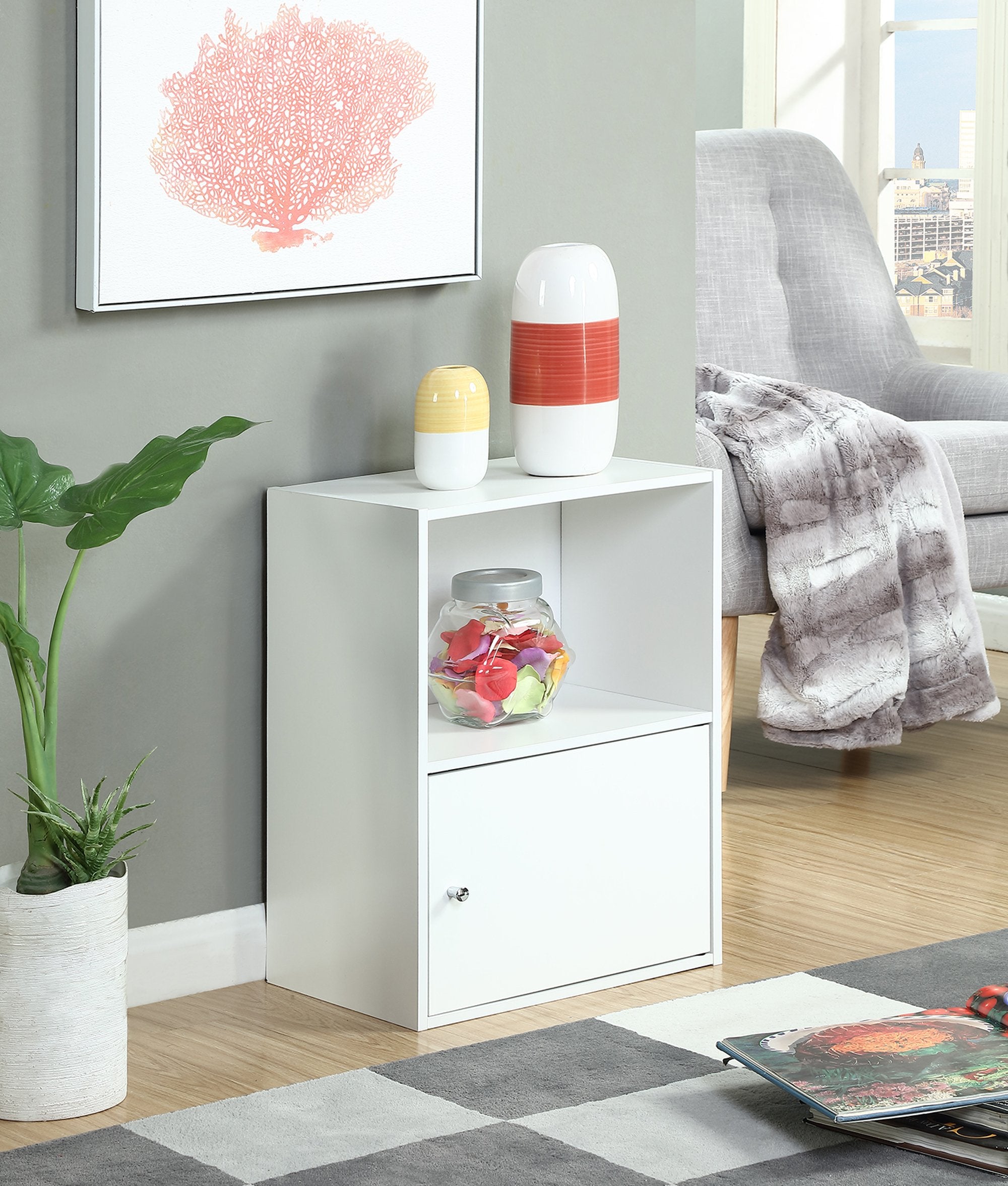 Convenience Concepts 151186W X-Tra Storage 1-Door Cabinet, White