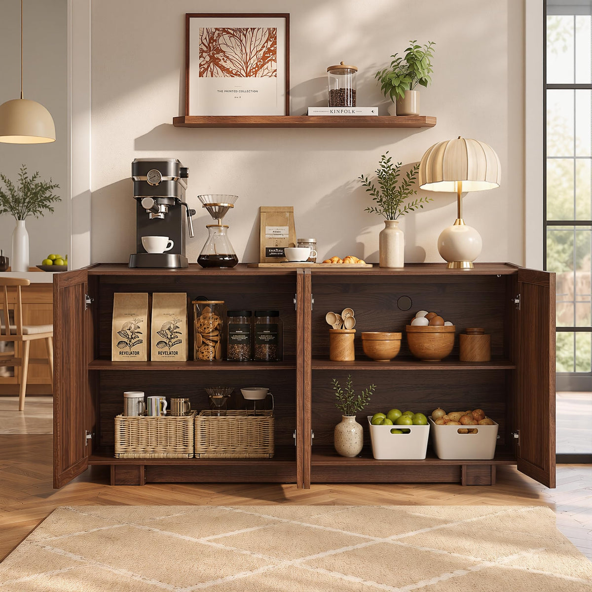 Walnut Wavy Sideboard