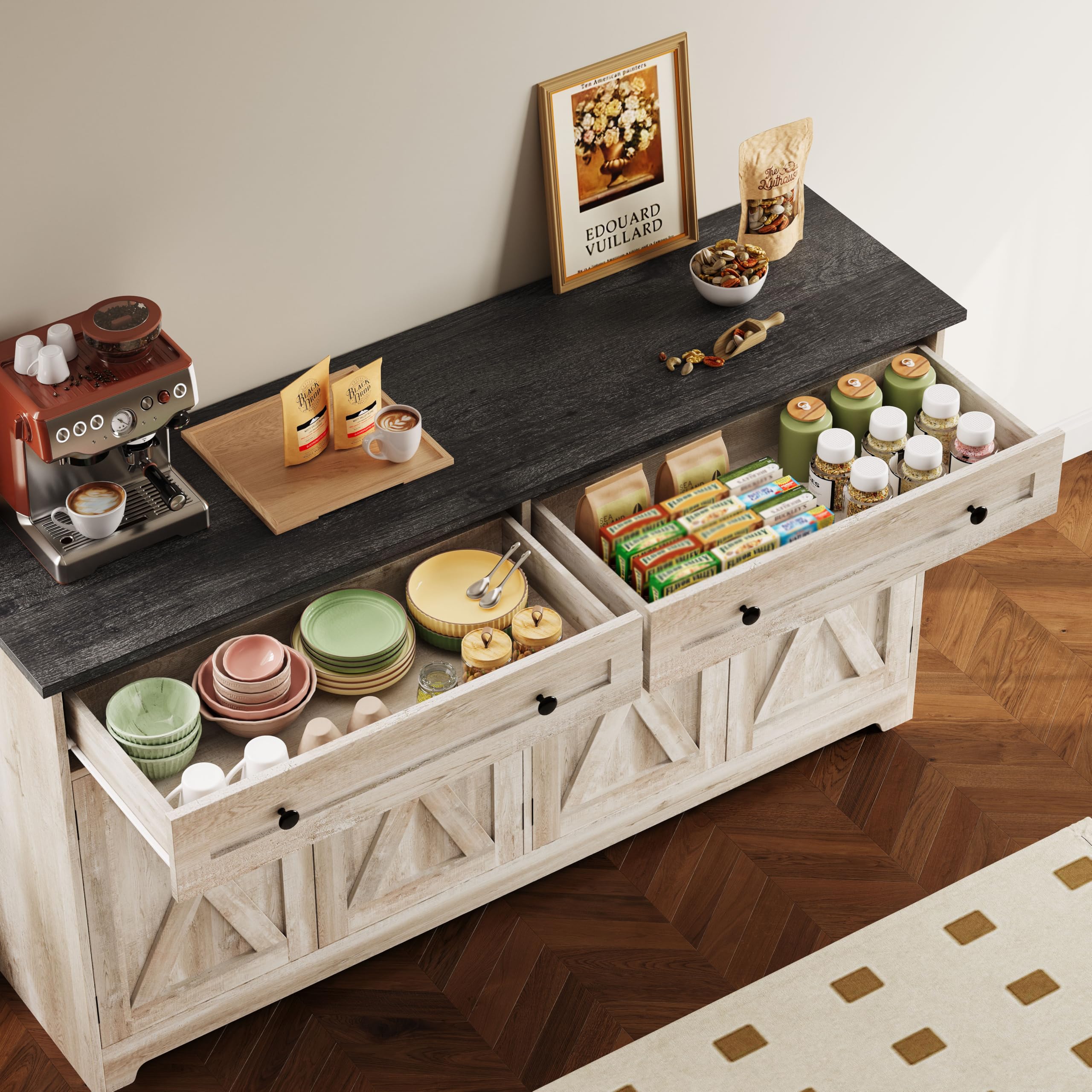 Buffet Cabinet with Storage & Drawers