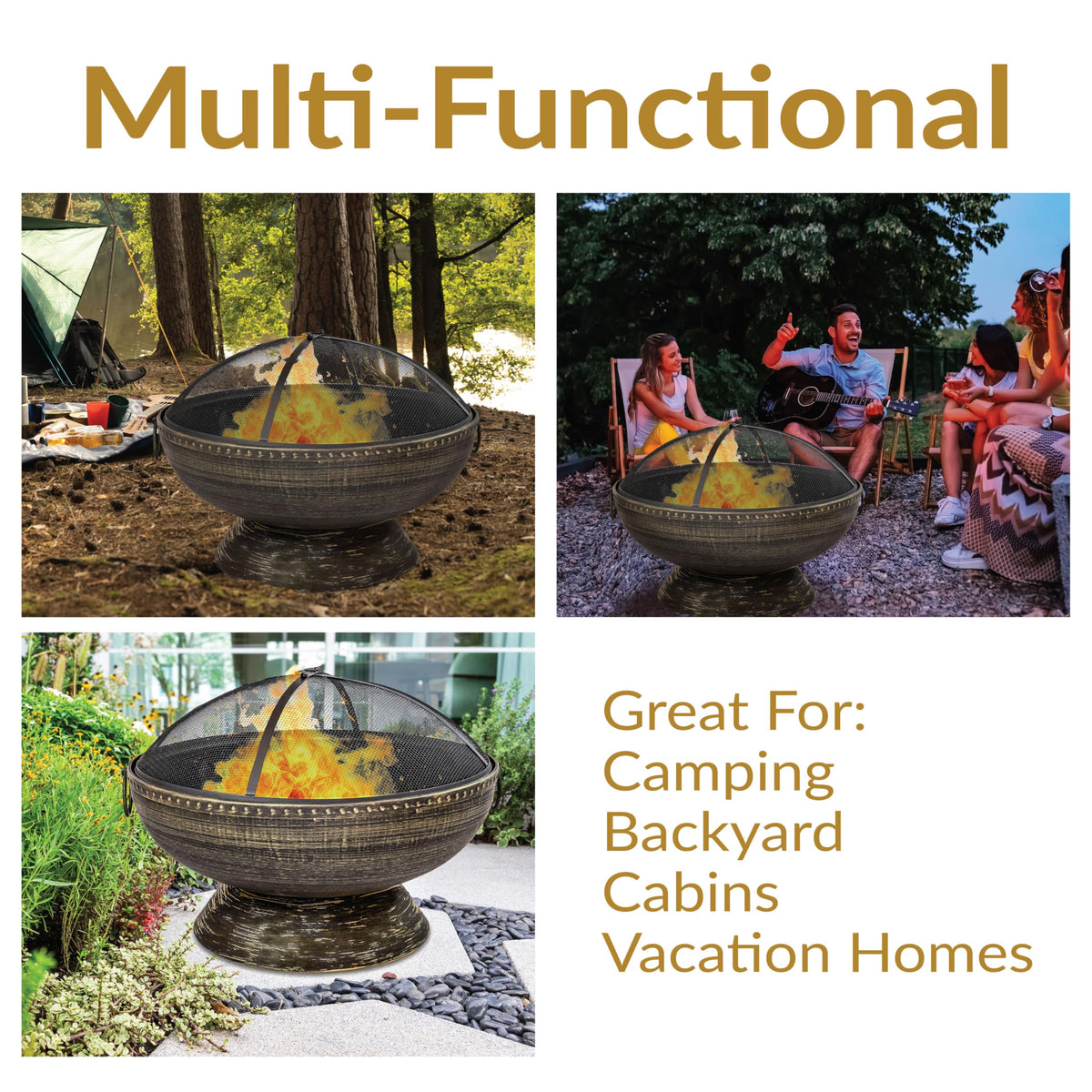Steel Wood-Burning Fire Pit