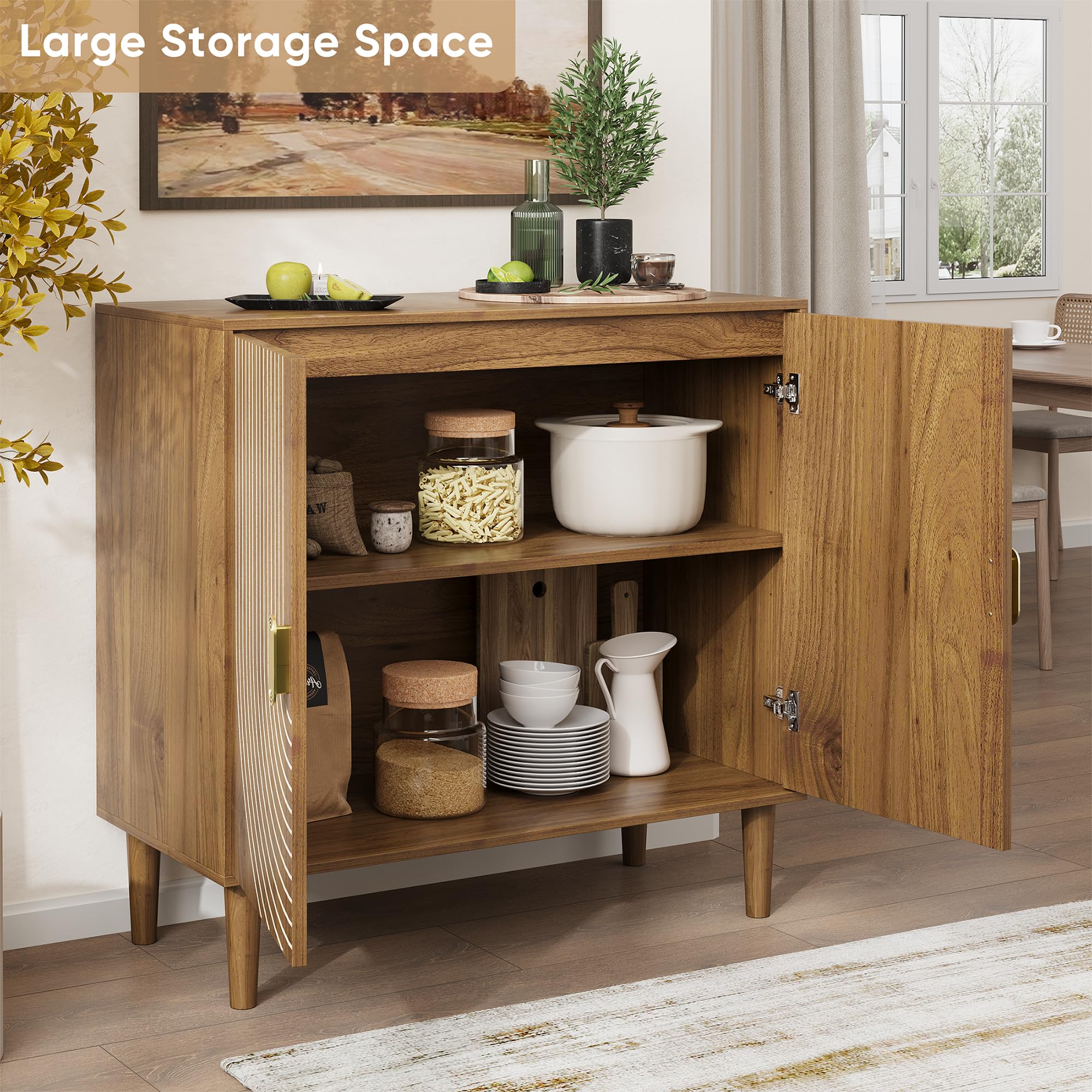 Sideboard Buffet Cabinet with Adjustable Shelf