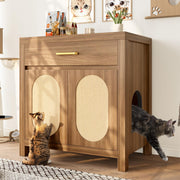 Trygoal Cat Litter Box Enclosure, Hidden Cat Litter Box Furniture, Espresso