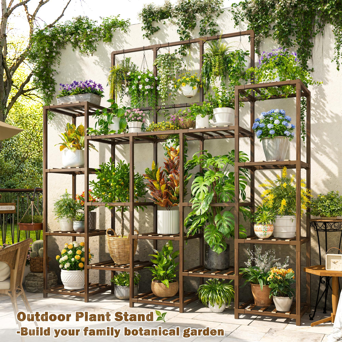 Tall Wooden Plant Stand