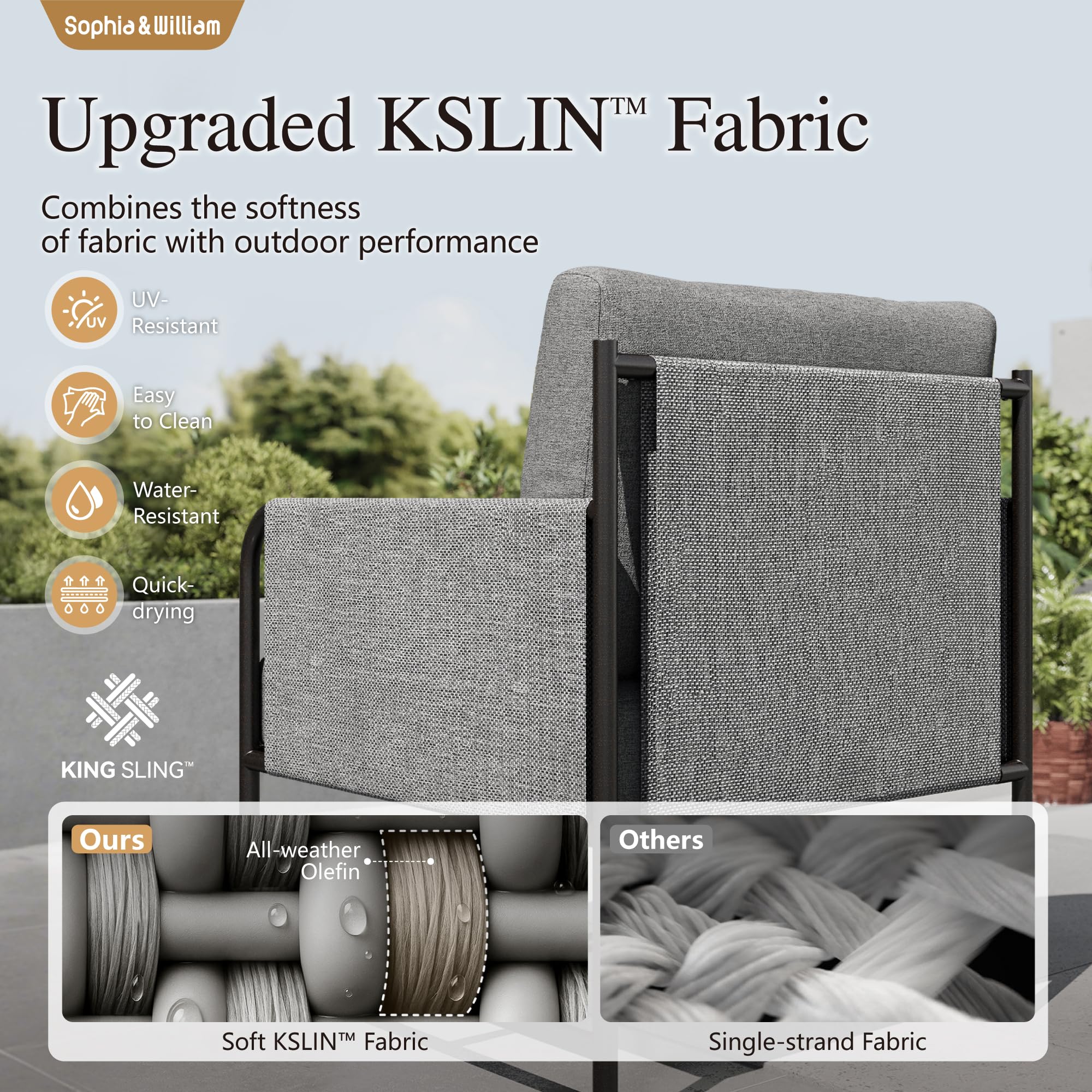 4-Piece Metal Outdoor Patio Conversation Set