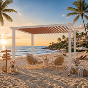 Modern Shade Open Sky 10' x 12' Outdoor Pergola Gazebo, Heavy-Duty Metal Pergola Cabana, Modular Outdoor Pergola System for Patio, Deck, Garden, Backyard & Poolside Entertaining