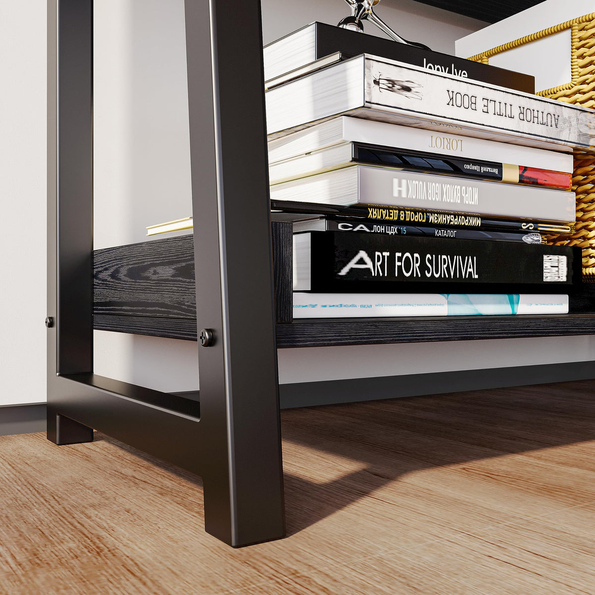 5-Tier Industrial Ladder Bookshelf