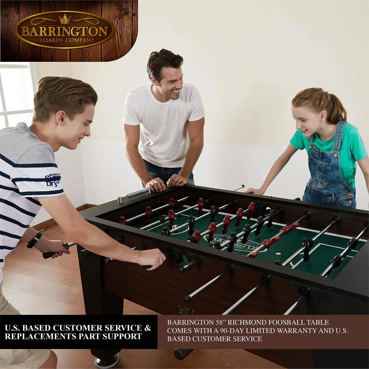 Barrington Richmond 58in Full Size Foosball Table for Game Rooms