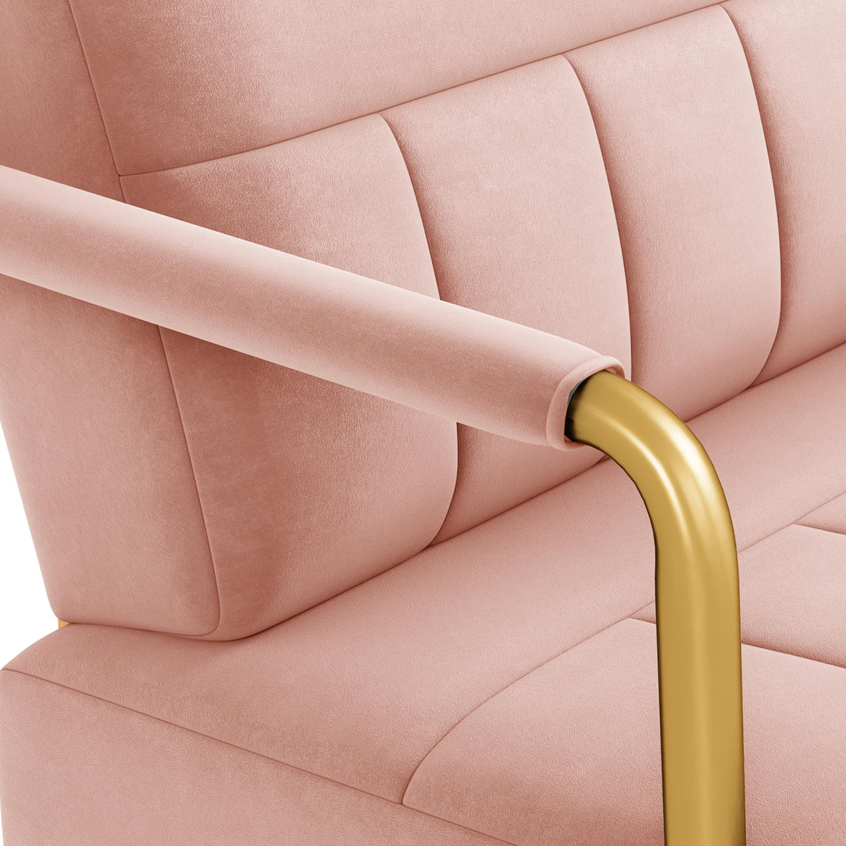 Pink Velvet Accent Chair