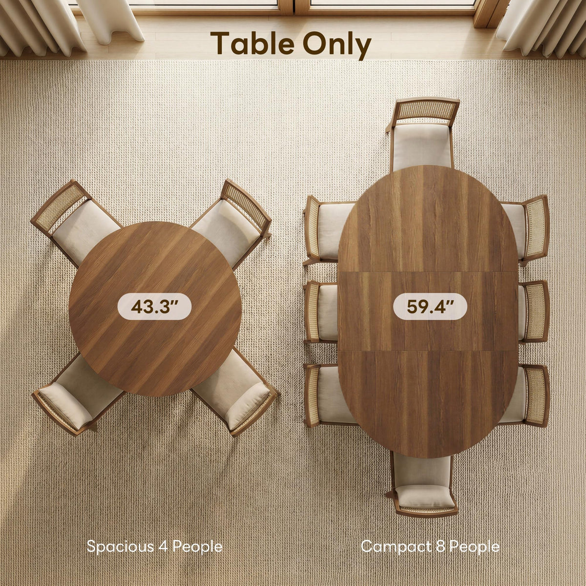 Extendable Dining Table with Storage