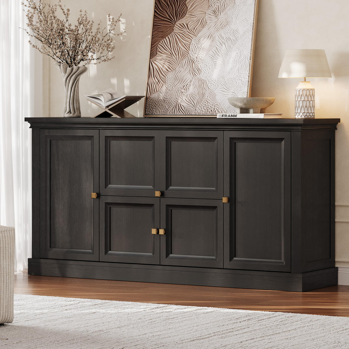 Black Farmhouse Sideboard