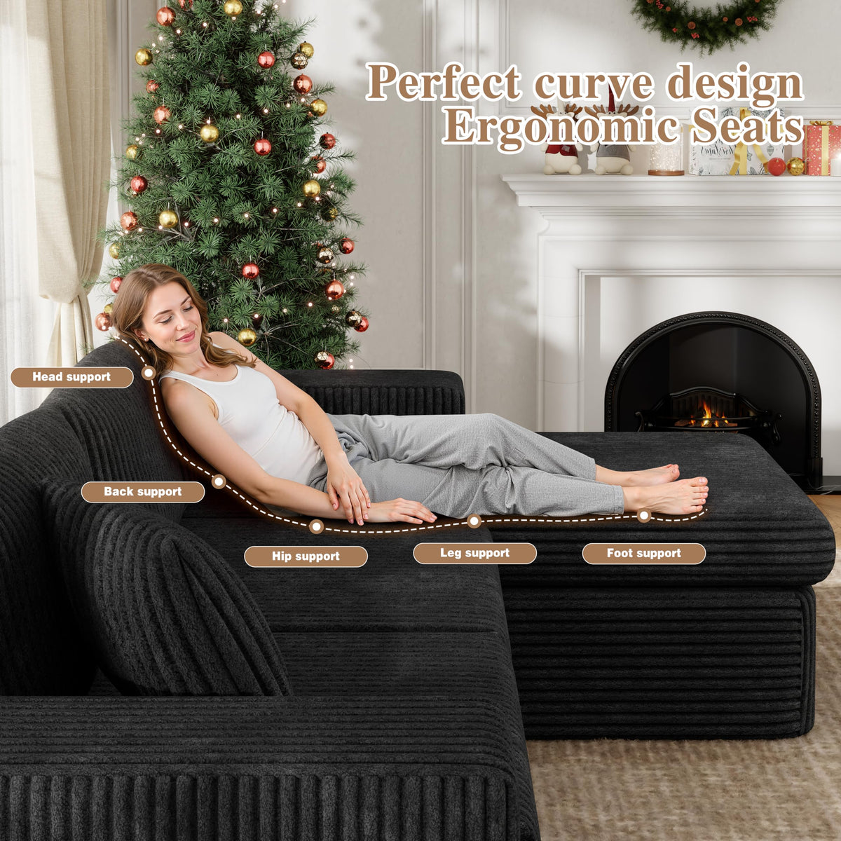 Modular L-Shaped Sectional Sofa