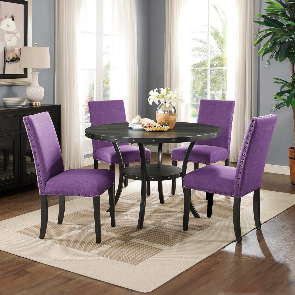 5-Piece Round Dining Set