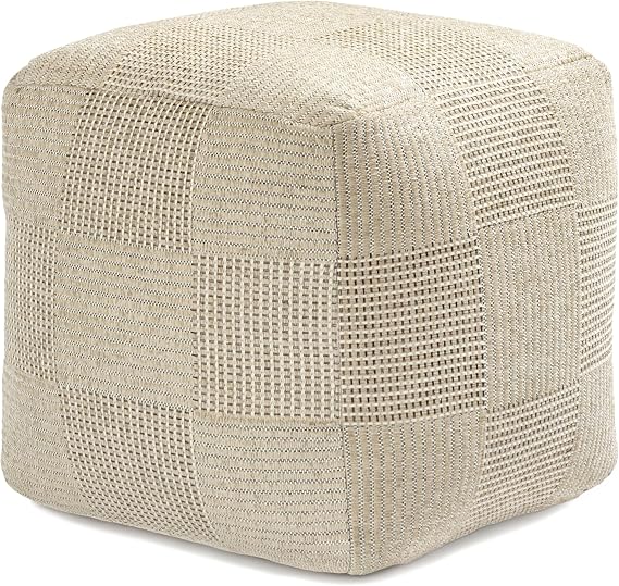 Square Pouf Ottoman Footrest