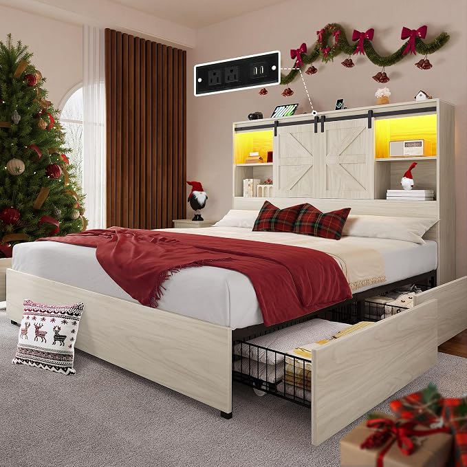 Queen Farmhouse Storage Bed