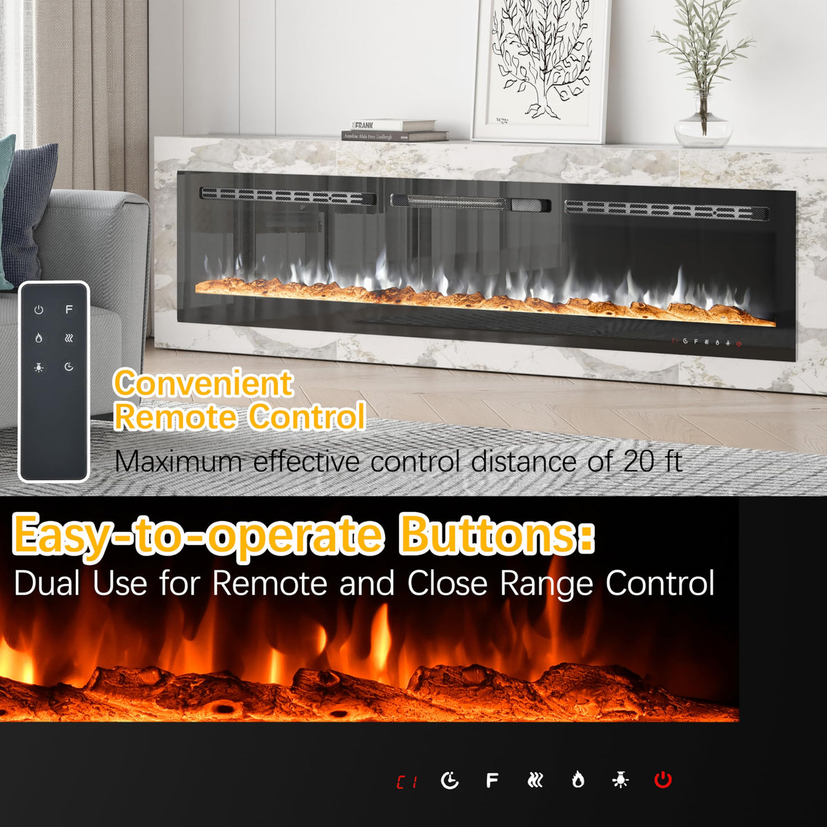 Recessed Electric Fireplace