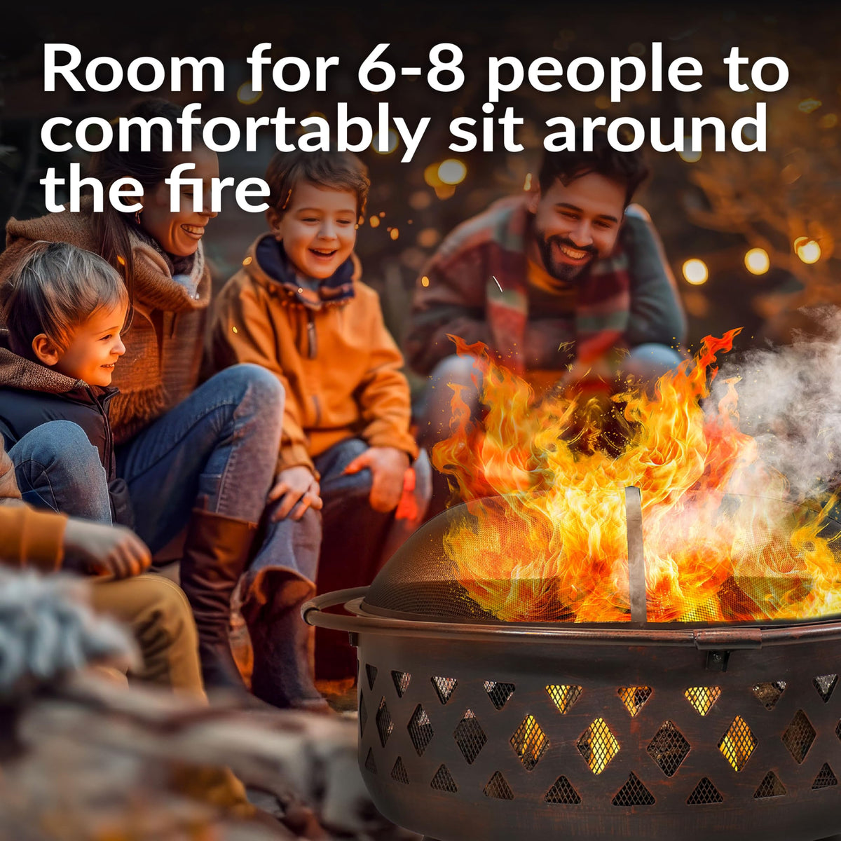 Crossweave Wood-Burning Fire Pit
