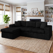 Corduroy L-Shaped Modular Sectional Sofa