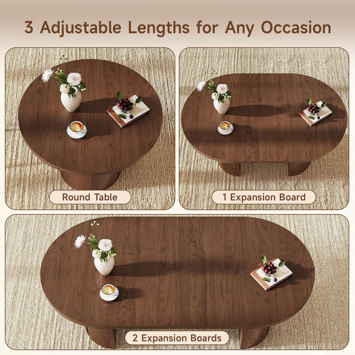Extendable Walnut Dining Table