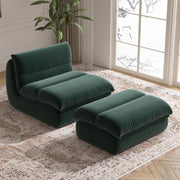 Bean Bag Chair with Ottoman – Corduroy Memory Foam