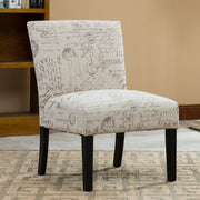 Fabric Armless Accent Chair