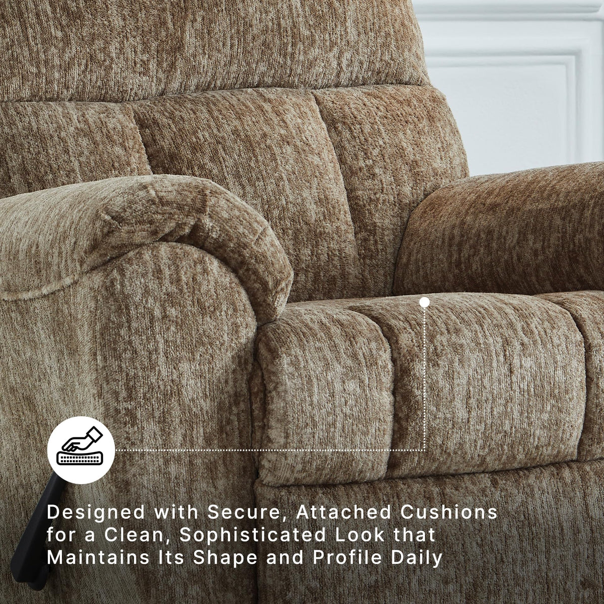 Signature Design by Ashley RiverCam Manual Rocker Recliner Chair, Taupe