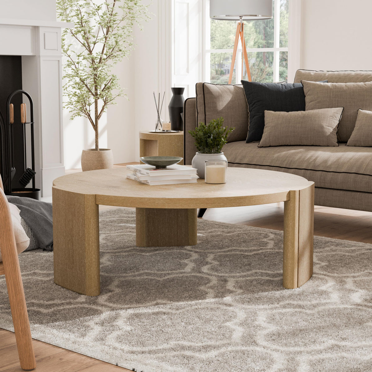 Round Oak Coffee Table