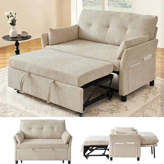 Green 3-in-1 Sleeper Loveseat
