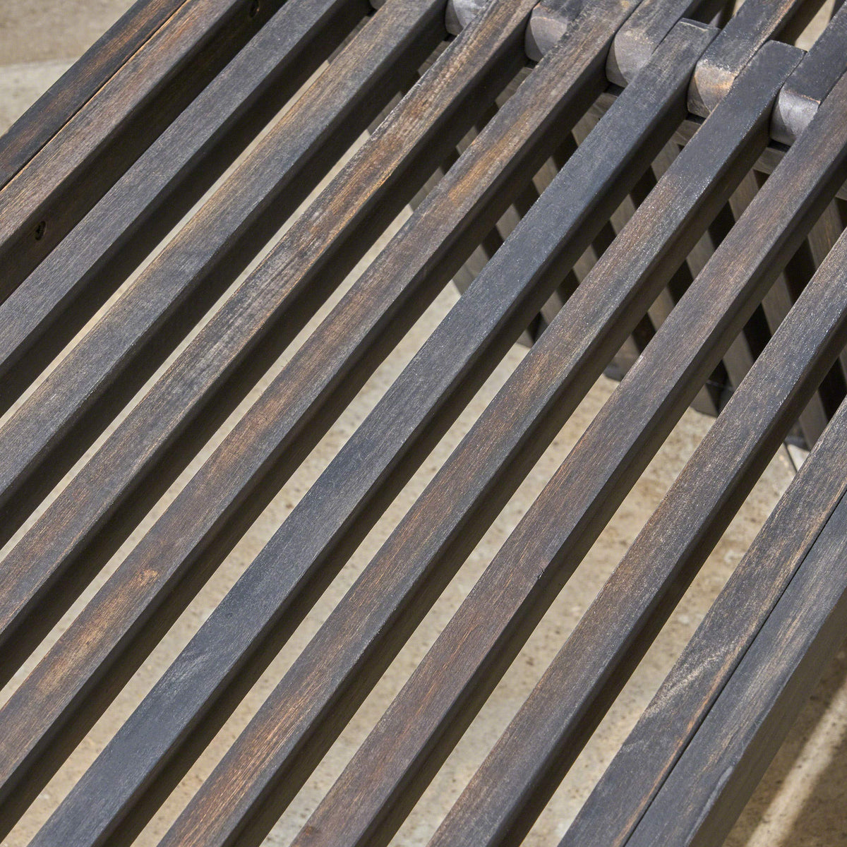 Dark Gray Acacia Outdoor Bench