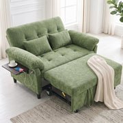 Chenille Pull-Out Loveseat Sofa Bed