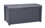 110-Gallon Resin Outdoor Storage Deck Box with Bench Seat