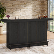 4-Tier Bar Table with Wine Glass Holder & Footrest