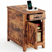 End Table with Charging Station & Storage