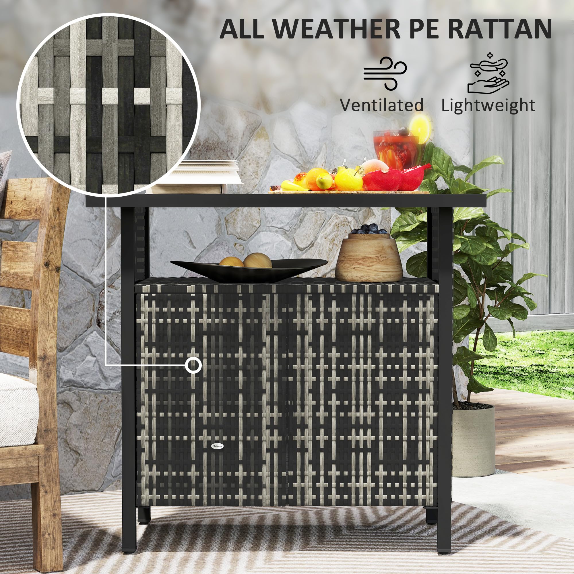 Outdoor Pool Towel Storage Cabinet with Shelf