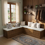 PAKASEPT Breakfast Nook Bench, L Shaped Storage Bench with Cushion
