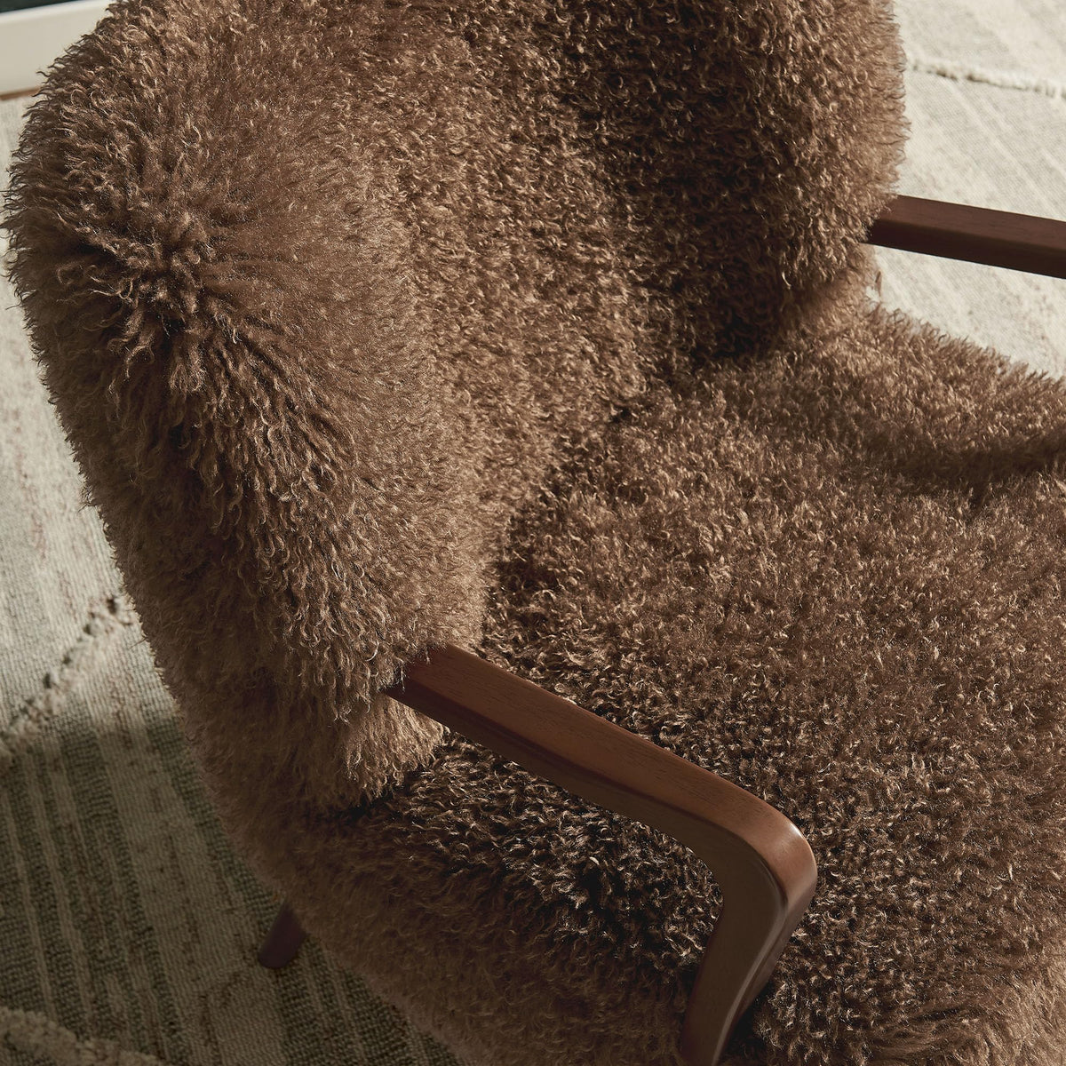 Faux Shearling Accent Chair