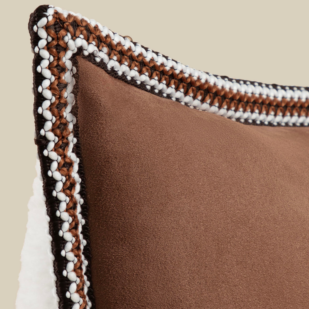 UGG Kirkwood Decorative Pillow for Sofa, 20" x 20", Brown (Chestnut)
