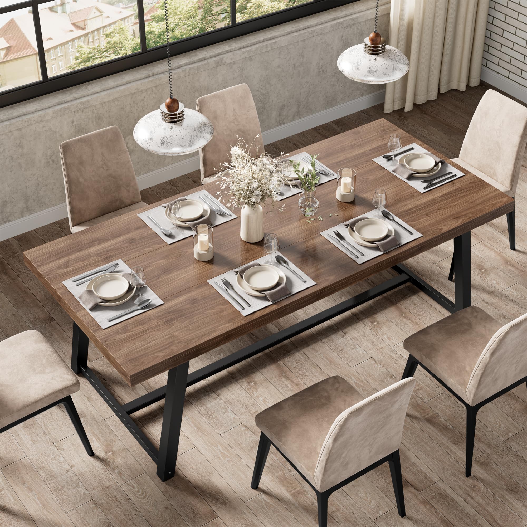 71" Rectangular Dining Table for 6–8
