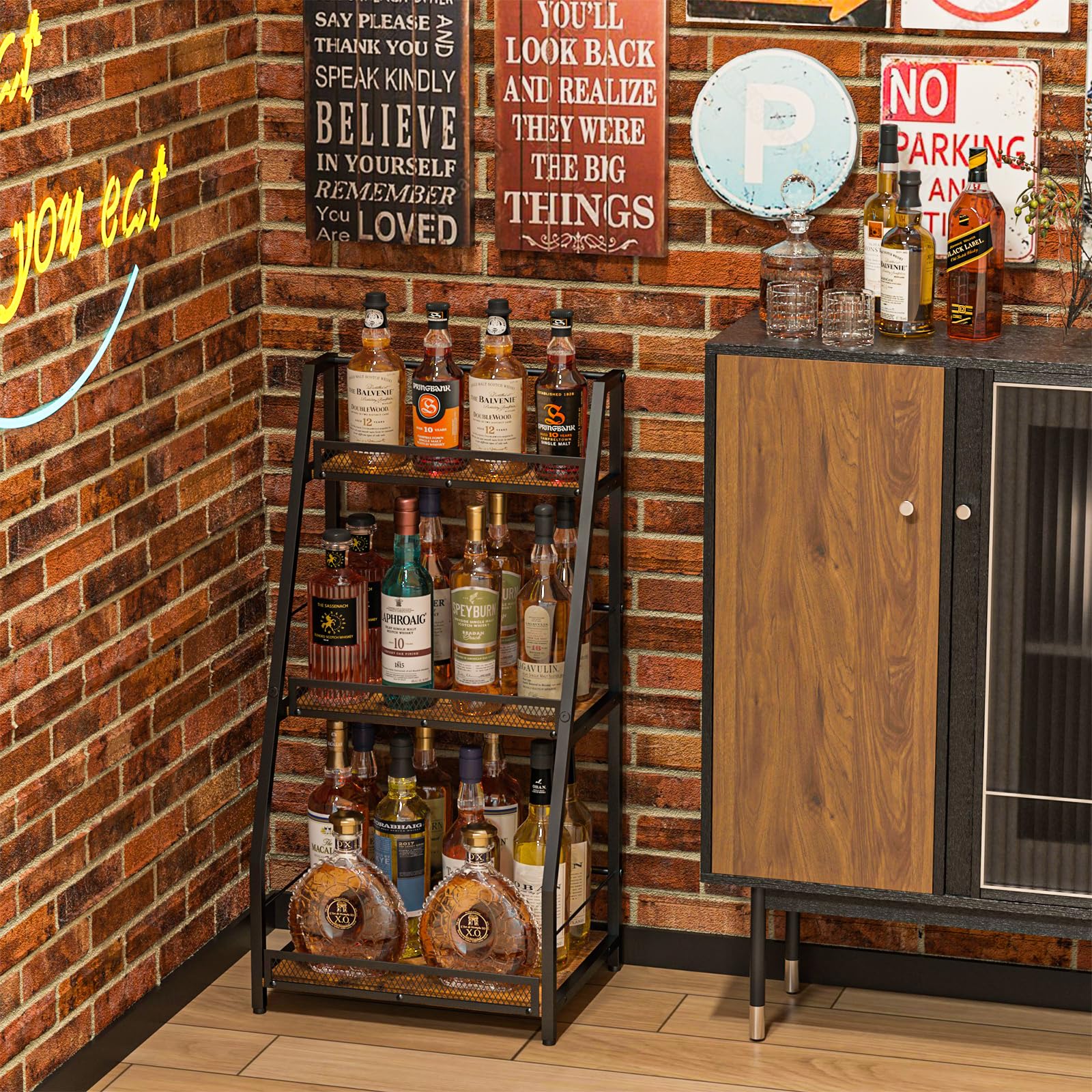3-Tier Floor Wine & Liquor Rack