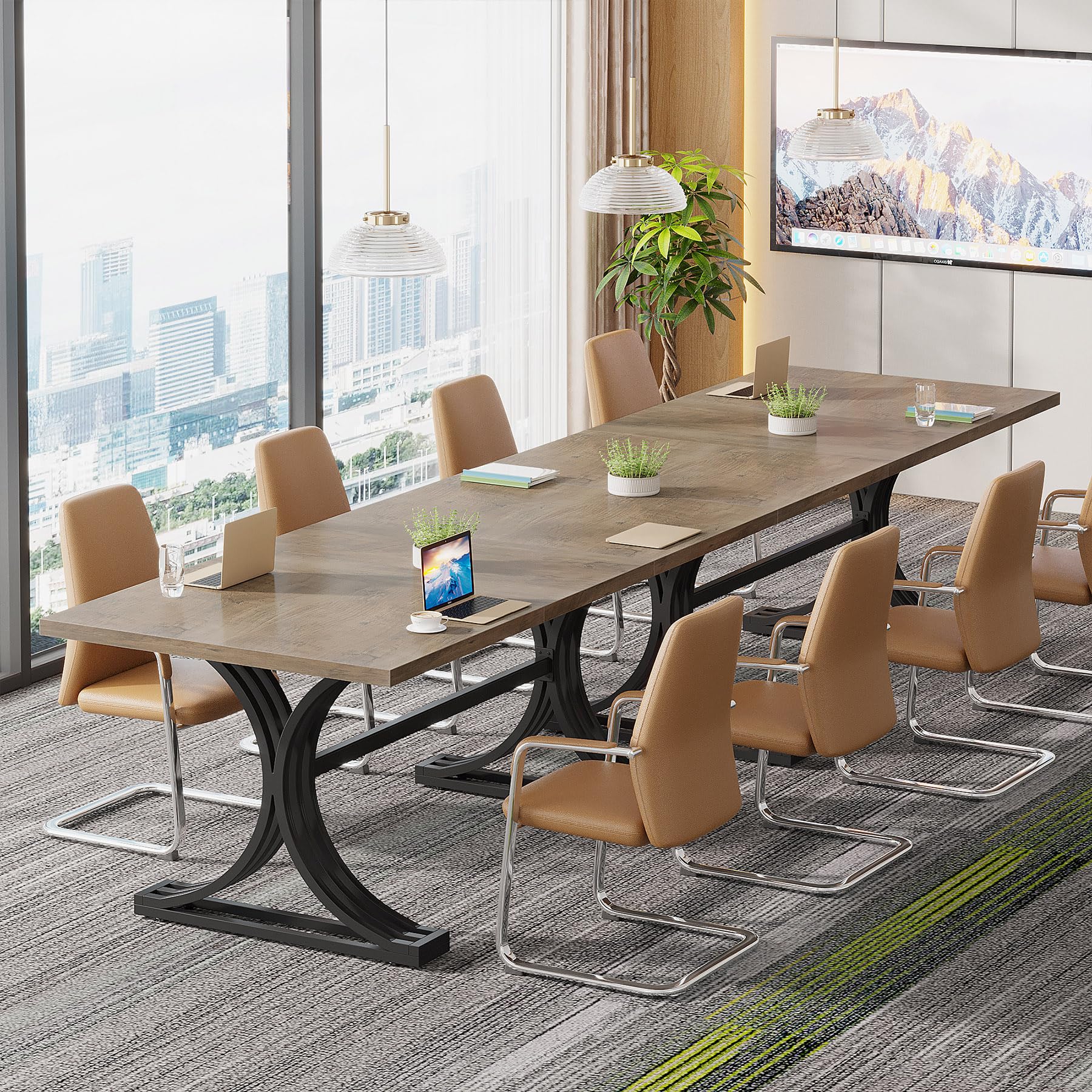 63" Conference Table with Metal Frame
